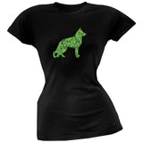 St. Patricks Day - German Shepherds Shamrock Kelly Green Soft Juniors T-Shirt