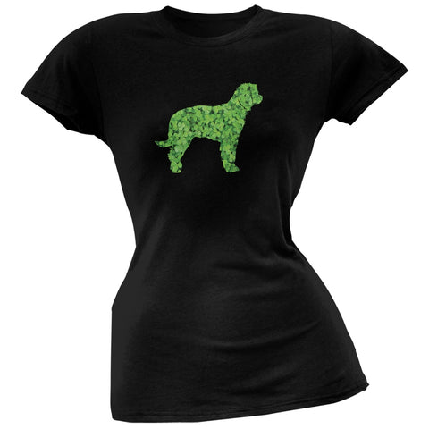 St. Patricks Day - Labrador Retriever Shamrock Black Soft Juniors T-Shirt