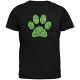 St. Patricks Day - Dog Paw Orange Adult T-Shirt