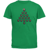 Cat Christmas Tree Blue Youth T-Shirt