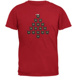 Cat Christmas Tree Blue Youth T-Shirt