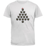 Cat Christmas Tree Blue Youth T-Shirt