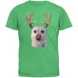 Funny Reindeer Dog Ugly Christmas Sweater Black Youth T-Shirt