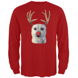 Funny Reindeer Dog Ugly Christmas Sweater Black Long Sleeve T-Shirt