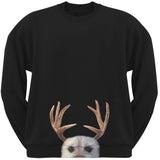 Peeking Funny Reindeer Dog Red Sweatshirt