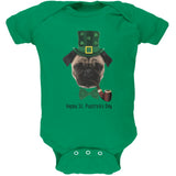 St. Patrick's - Pugtrick's Day Funny Pug Soft Baby One Piece