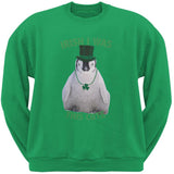 St. Patrick's Day - Irish I Was This Cute Penguin Black Adult Sweatshirt