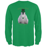 St. Patrick's Day - Irish I Was This Cute Penguin Black Adult Long Sleeve T-Shirt