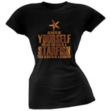 Always Be Yourself Starfish Black Juniors Soft T-Shirt