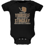 Always Be Yourself Stingray Black Soft Baby One Piece