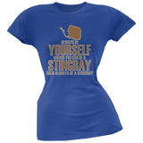 Always Be Yourself Stingray Black Juniors Soft T-Shirt
