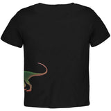 Allosaurus Dinosaur Distressed Black Toddler T-Shirt