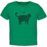 Cat Scribble Drawing Orange Toddler T-Shirt
