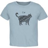 Cat Scribble Drawing Orange Toddler T-Shirt