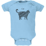 Cat Scribble Drawing Orange Soft Baby One Piece