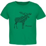 Moose Scribble Drawing Orange Toddler T-Shirt