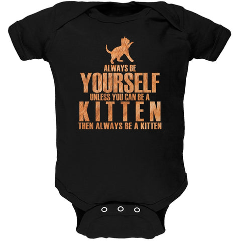 Always Be Yourself Kitten Black Soft Baby One Piece