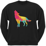 Splatter Wolf Black Adult Hoodie
