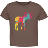 Splatter Moose Black Toddler T-Shirt