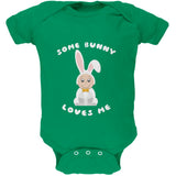 Easter - Some Bunny Loves Me Black Soft Baby One Piece