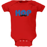 Easter - Hop Boys Mustache Light Blue Soft Baby One Piece