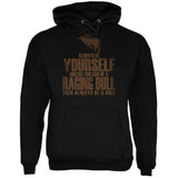 Always Be Yourself Bull Black Adult Hoodie