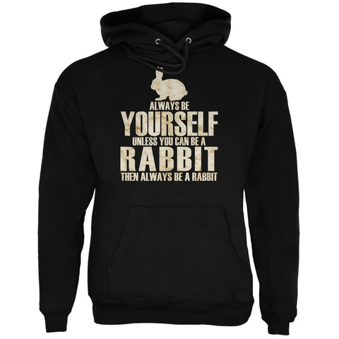 Always Be Yourself Rabbit Black Adult Hoodie