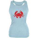 Summer - Crab Faux Stitched Juniors Soft Tank Top