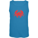 Summer - Crab Faux Stitched Turquoise Adult Tank Top
