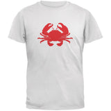 Summer - Crab Faux Stitched Light Blue Adult T-Shirt