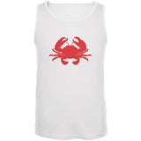 Summer - Crab Faux Stitched Turquoise Adult Tank Top