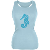 Summer - Seahorse Faux Stitched Juniors Soft Tank Top