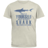 Always Be Yourself Shark Black Adult T-Shirt