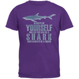 Always Be Yourself Shark Black Adult T-Shirt