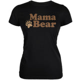Mothers Day - Mama Bear Black Juniors Soft T-Shirt