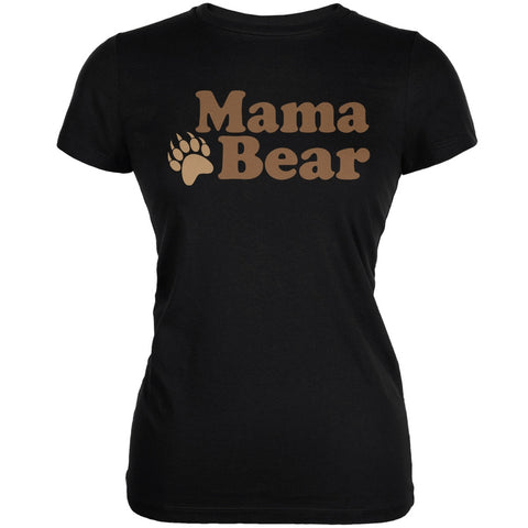 Mothers Day - Mama Bear Black Juniors Soft T-Shirt
