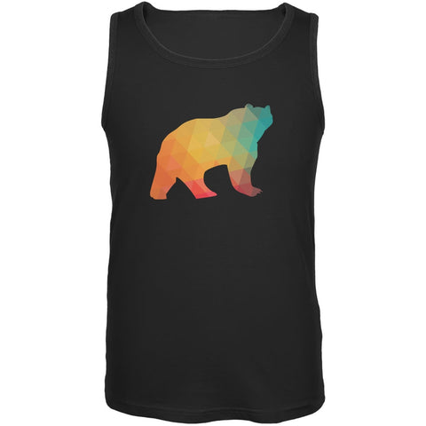 Bear Geometric Black Adult Tank Top