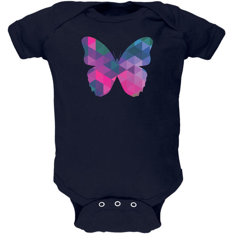 Butterfly Geometric Navy Soft Baby One Piece