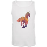 Horse Geometric Charcoal Grey Adult Tank Top