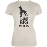I Like Big Mutts Aqua Juniors Soft T-Shirt