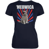 Cat 4th of July Meowica Aqua Juniors Soft T-Shirt