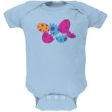 Jurassic Dinosaur Dino Eggs Light Blue Soft Baby One Piece