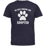 My Best Friends Are Adopted Black Adult T-Shirt