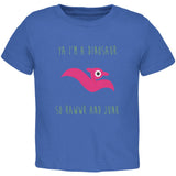 Ya I'm a Dinosaur - Pterodactyl Black Toddler T-Shirt