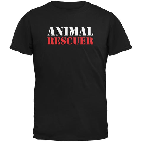 Animal Rescuer Black Adult T-Shirt