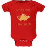 Ya I'm a Dinosaur - Stegosaurus Black Soft Baby One Piece