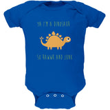 Ya I'm a Dinosaur - Stegosaurus Black Soft Baby One Piece