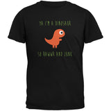 Ya I'm a Dinosaur - T-Rex Black Youth T-Shirt