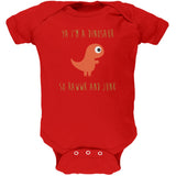 Ya I'm a Dinosaur - T-Rex Black Soft Baby One Piece
