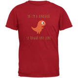 Ya I'm a Dinosaur - T-Rex Black Youth T-Shirt